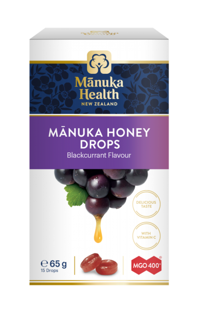Manuka cukorka 400+, fekete ribizlis 65g