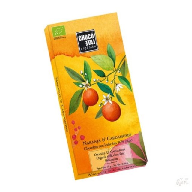 ChocoLate Orgániko Narancsos kardamomomos 70g